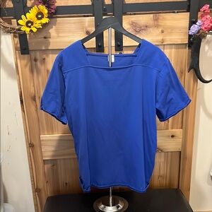Like Love Elegant Royal Blue Short Sleeve Women's Top
